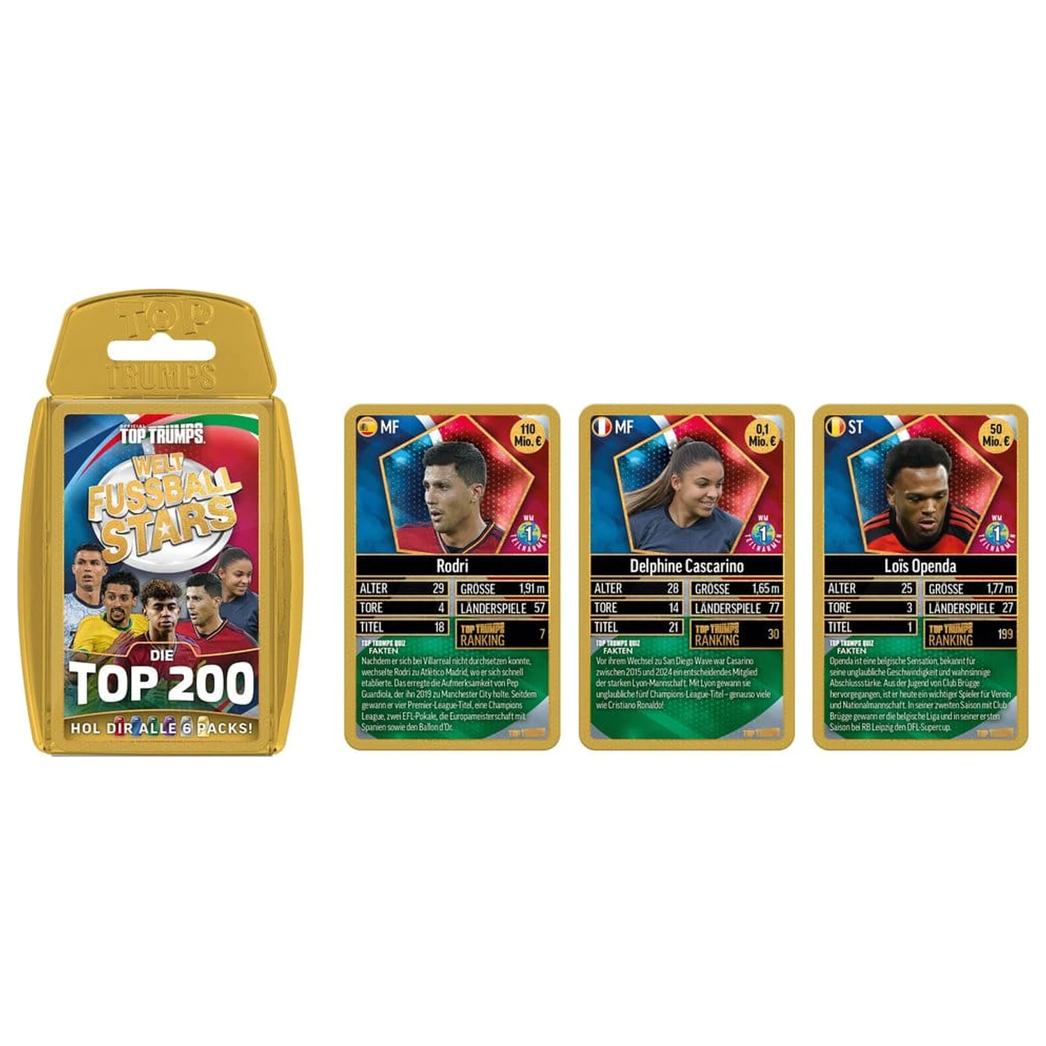 World Football Stars Card Game 200 Pak 6 *German Version* zdjęcie produktu
