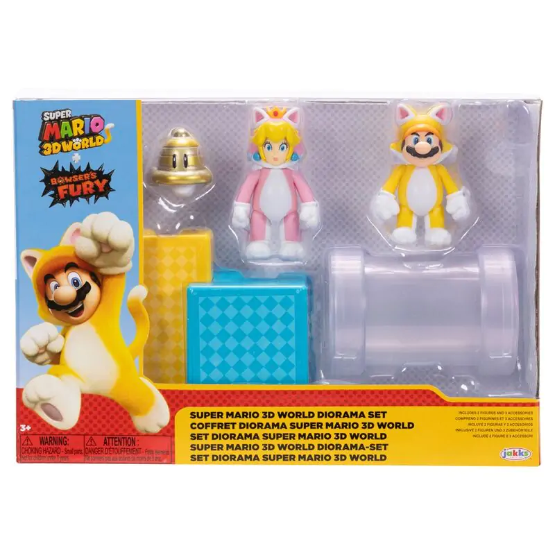 World of Nintendo Super Mario Diorama Playset 3D World 6 cm zdjęcie produktu
