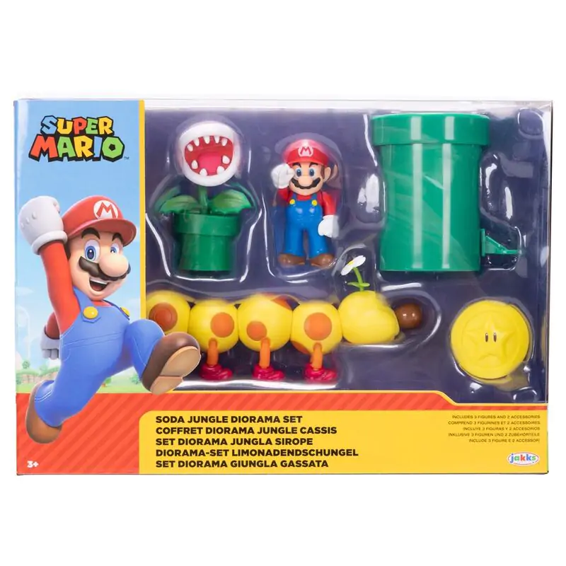 World of Nintendo Super Mario Diorama Playset Soda Jungle 6 cm - Zestaw do zabawy zdjęcie produktu