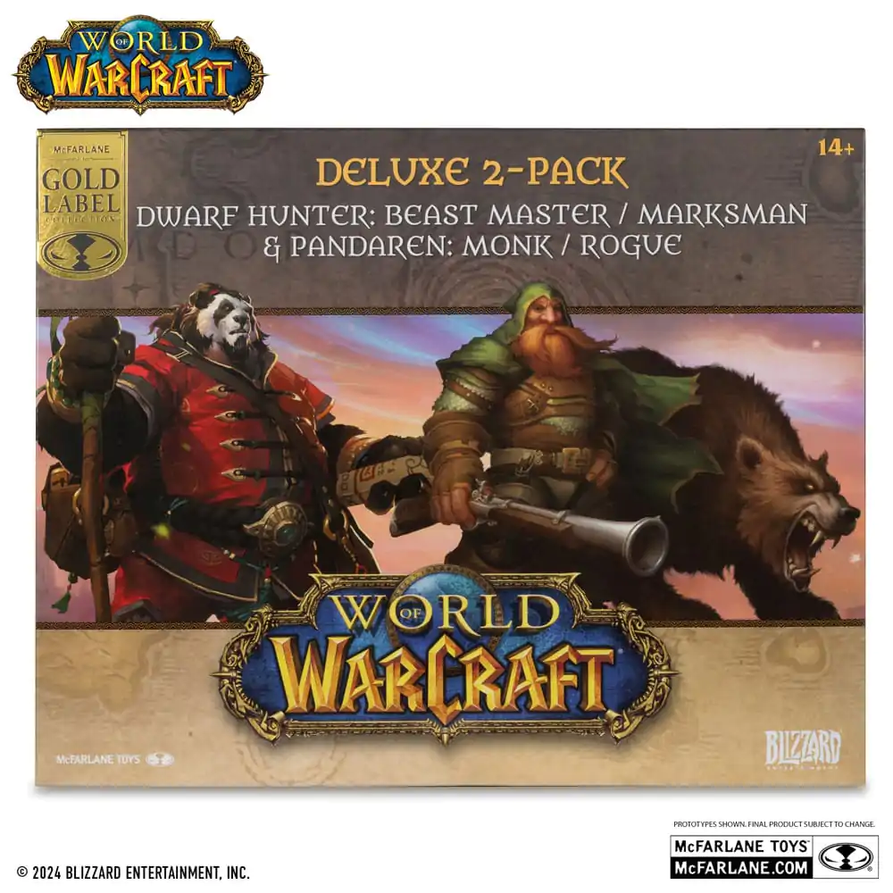 World of Warcraft PVC Statuetka 2-Pack 1/12 Krasnoludzki Łowca: Beast Master & Pandaren: Mnich (Gold Label) 15 cm zdjęcie produktu