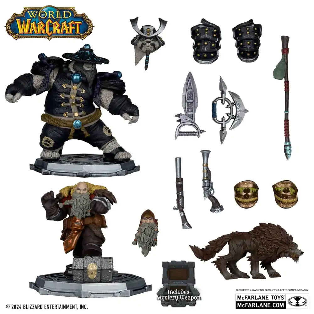 World of Warcraft PVC Statuetka 2-Pack 1/12 Krasnoludzki Łowca: Beast Master & Pandaren: Mnich (Gold Label) 15 cm zdjęcie produktu