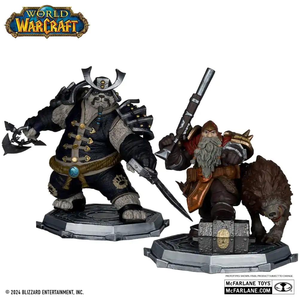 World of Warcraft PVC Statuetka 2-Pack 1/12 Krasnoludzki Łowca: Beast Master & Pandaren: Mnich (Gold Label) 15 cm zdjęcie produktu