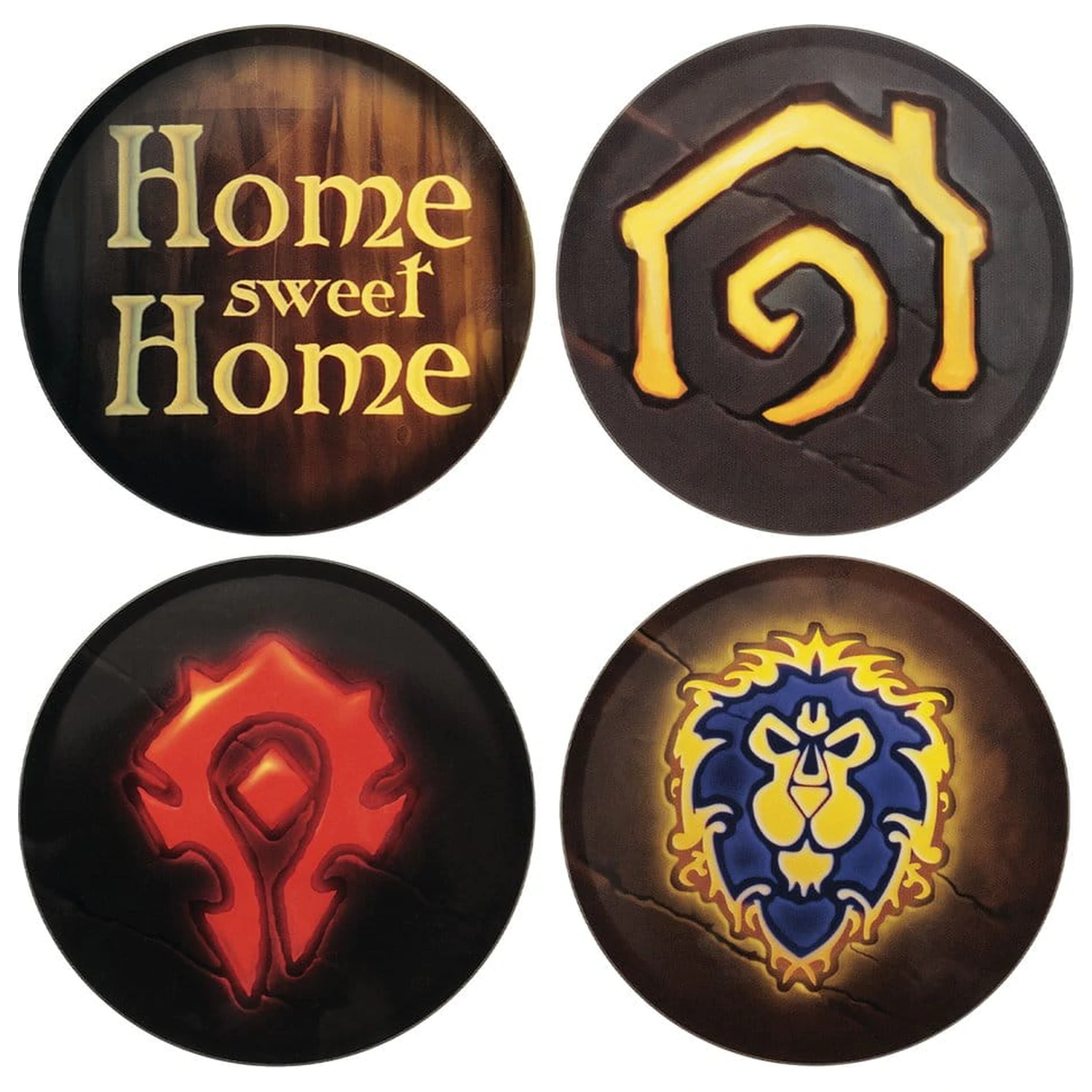 World of Warcraft Coaster 4-pak wydrukowany metalowy zdjęcie produktu