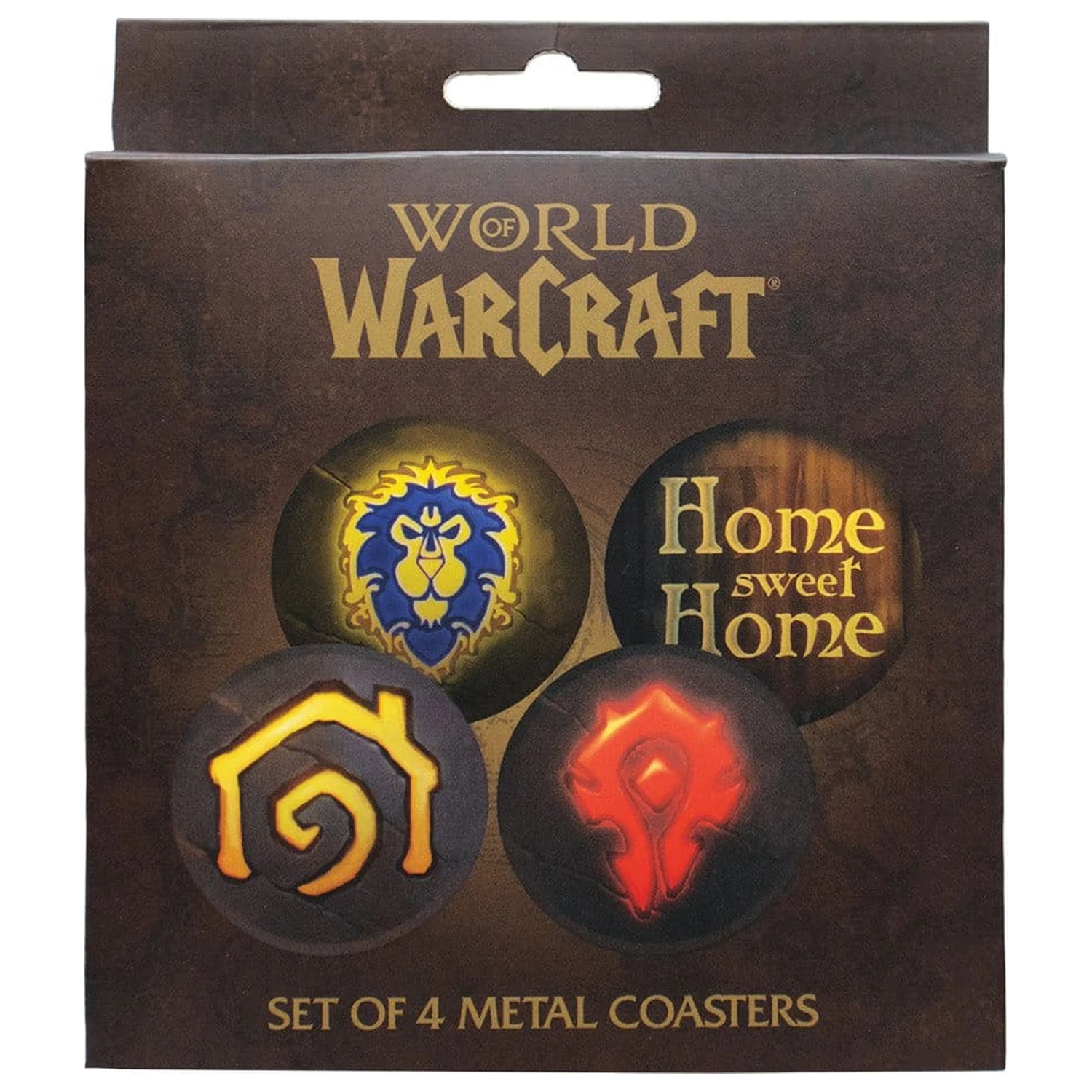 World of Warcraft Coaster 4-pak wydrukowany metalowy zdjęcie produktu