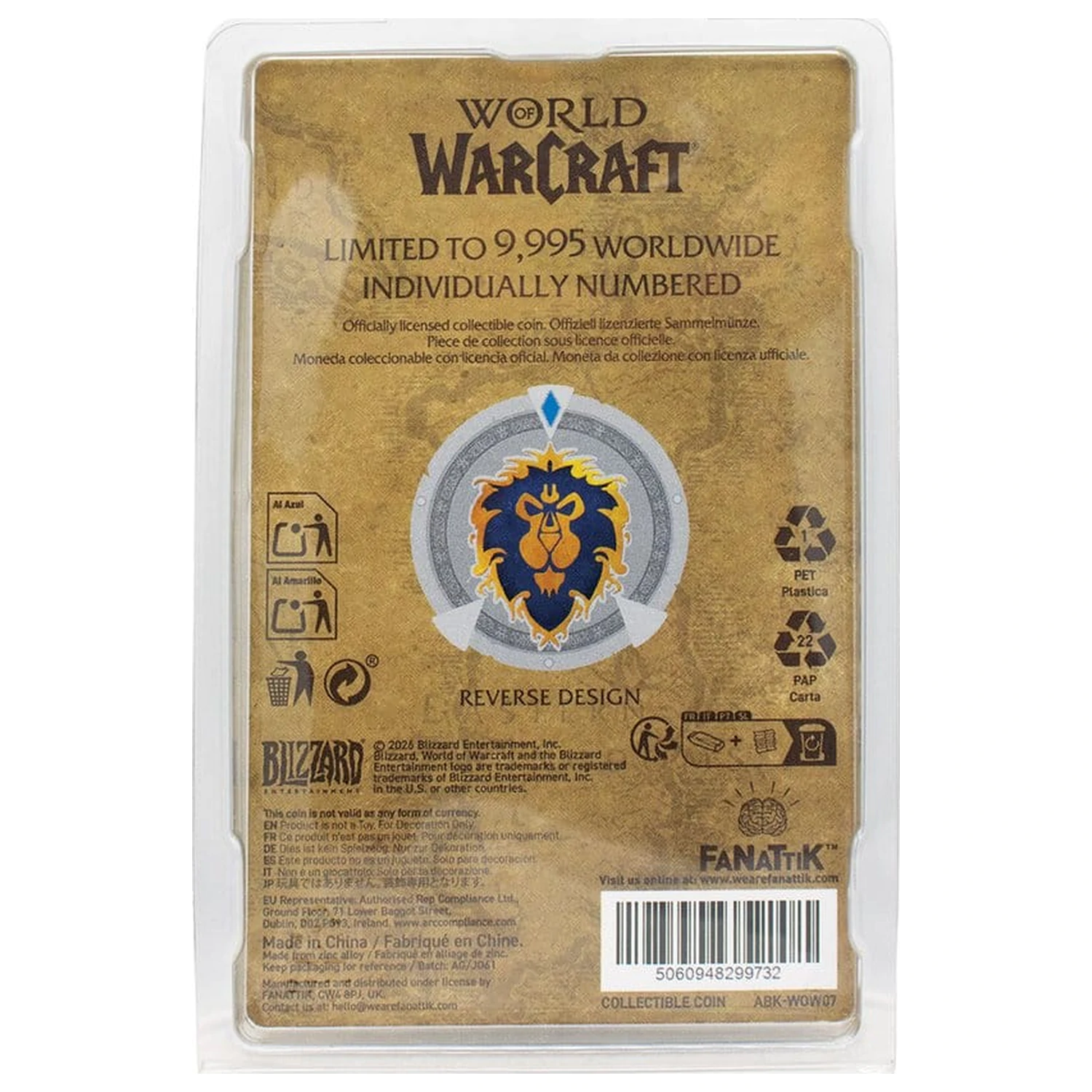 World of Warcraft Frakcyjna Kolekcjonerska Moneta Limitowana Edycja zdjęcie produktu