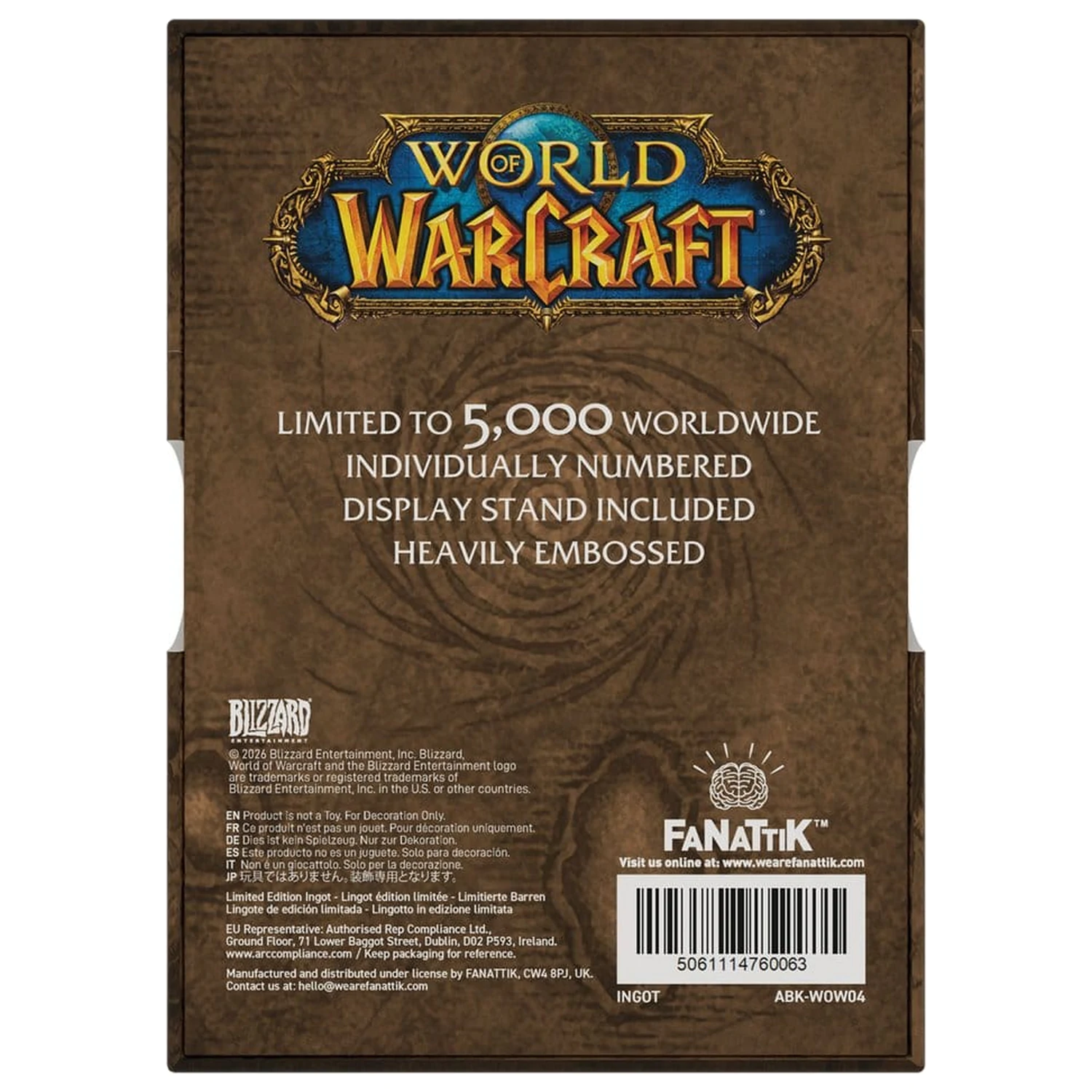 World of Warcraft Ingot Cover Edycja Limitowana zdjęcie produktu
