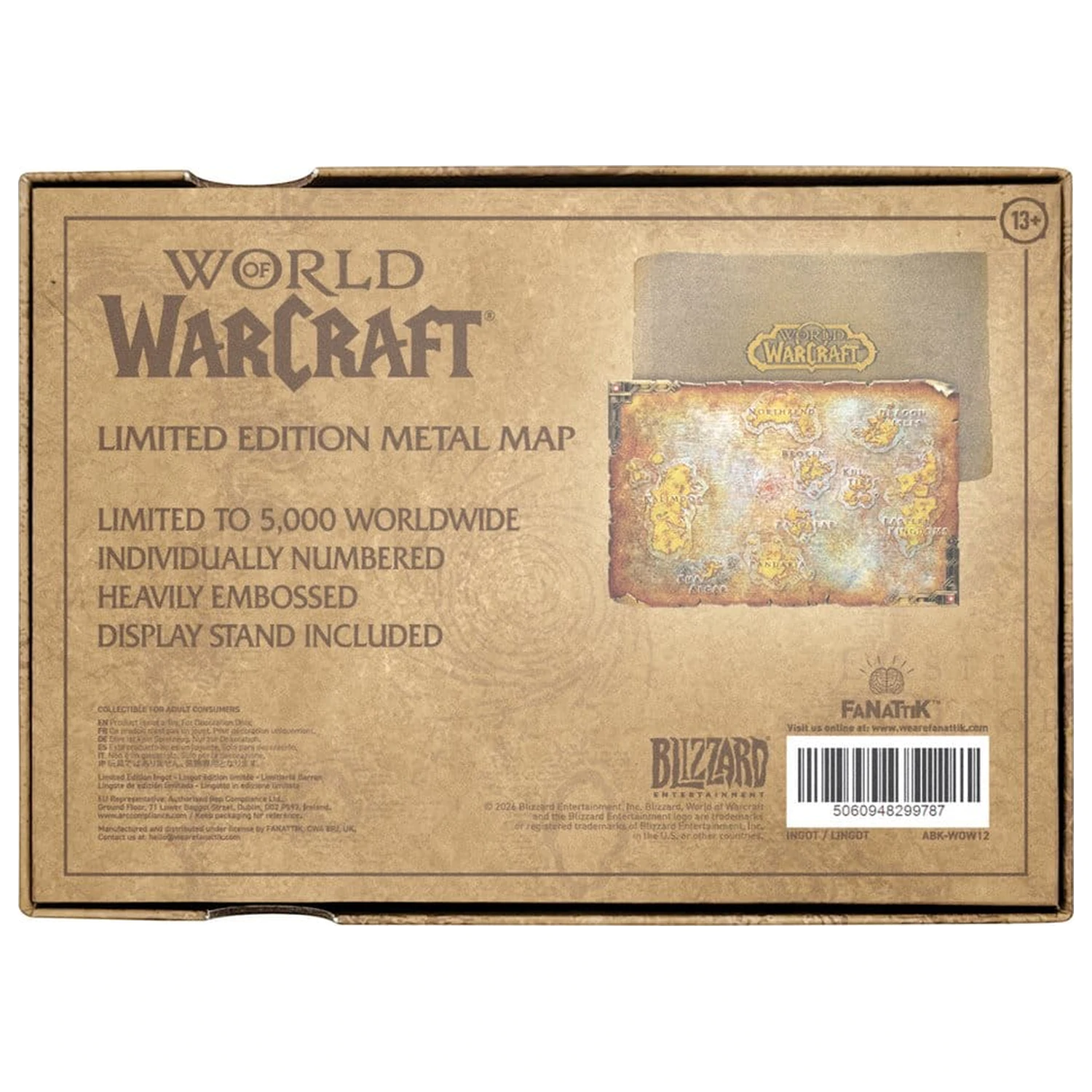 World of Warcraft Replika Metalowa Mapa Azeroth Limited Edition 12 x 18 cm zdjęcie produktu