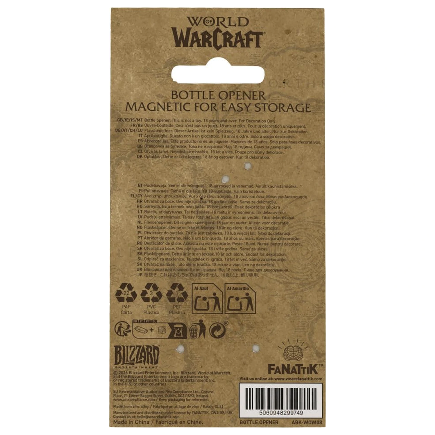 World of Warcraft otwieracz do butelek Icon of Blood zdjęcie produktu