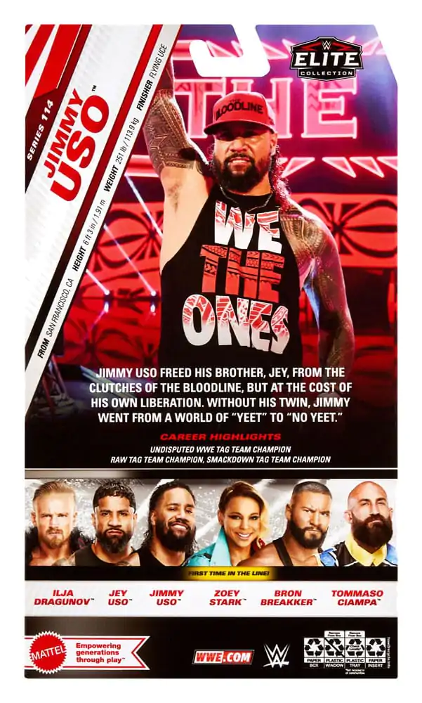 WWE Elite Collection Figurka Akcji Jimmy Uso 15 cm zdjęcie produktu
