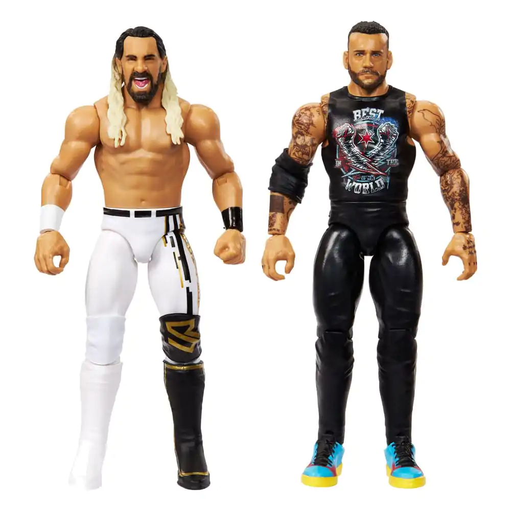 Figurki WWE Main Event Showdown CM Punk vs Seth "Freakin" Rollins w zestawie 2 sztuk 15 cm zdjęcie produktu