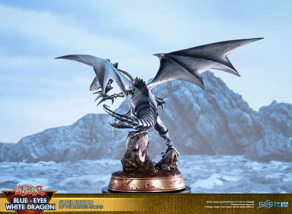 Yu-Gi-Oh! Statuetka PVC Blue-Eyes White Dragon Silver Edition 35 cm zdjęcie produktu