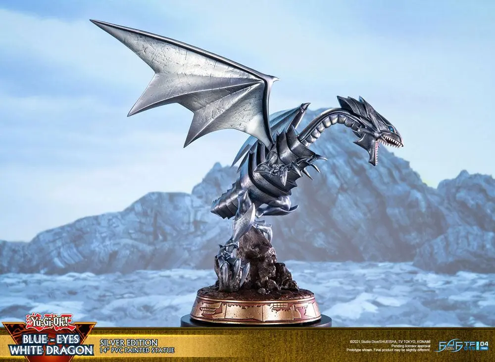 Yu-Gi-Oh! Statuetka PVC Blue-Eyes White Dragon Silver Edition 35 cm zdjęcie produktu
