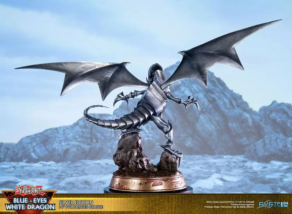 Yu-Gi-Oh! Statuetka PVC Blue-Eyes White Dragon Silver Edition 35 cm zdjęcie produktu