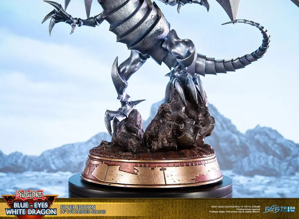Yu-Gi-Oh! Statuetka PVC Blue-Eyes White Dragon Silver Edition 35 cm zdjęcie produktu