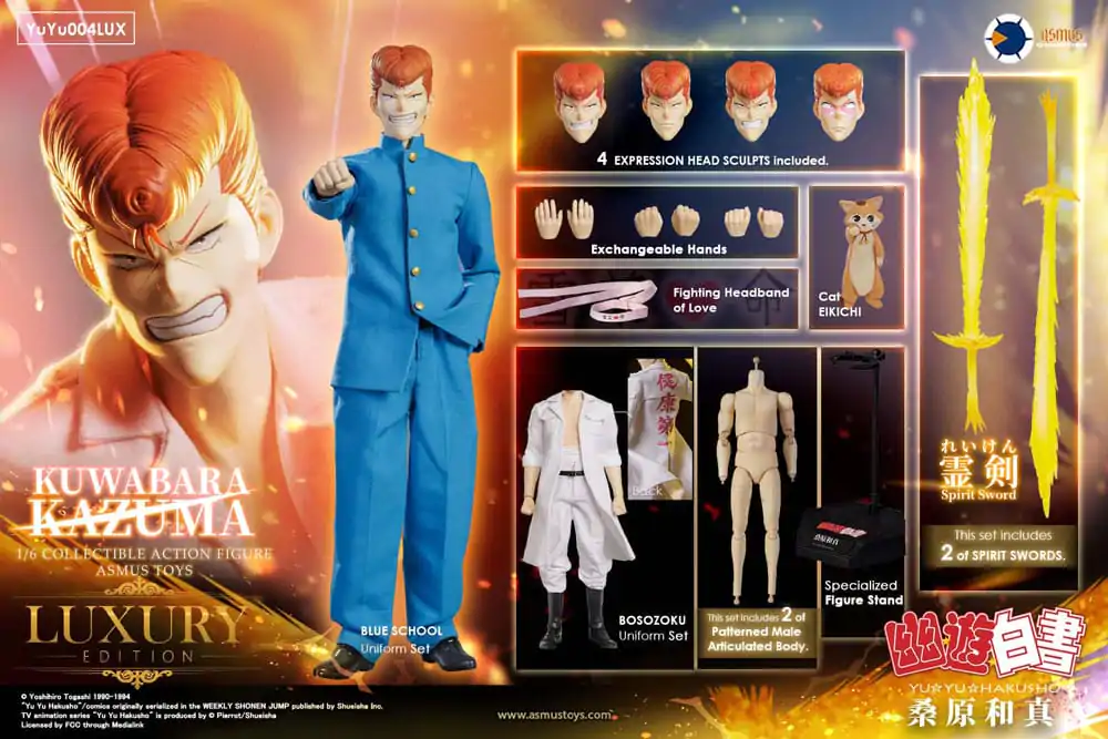 Yu Yu Hakusho Figurka Akcji 1/6 Kazuma Kuwabara (Luxury Version) 30 cm zdjęcie produktu