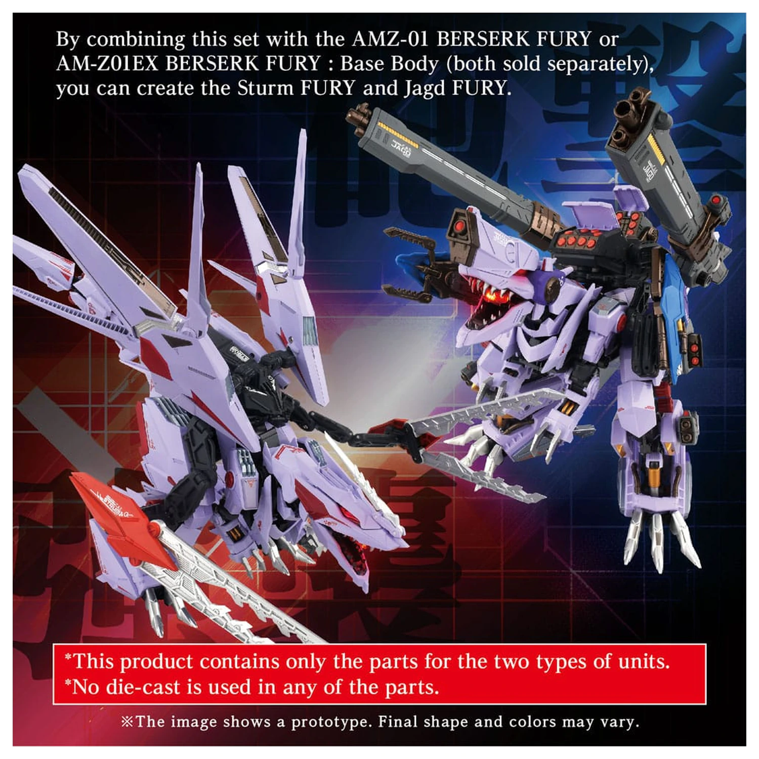 Zoids zestaw akcesoriów do modelu AM-Z01CP Berserk Fury Sturm & Jagd Unit zdjęcie produktu
