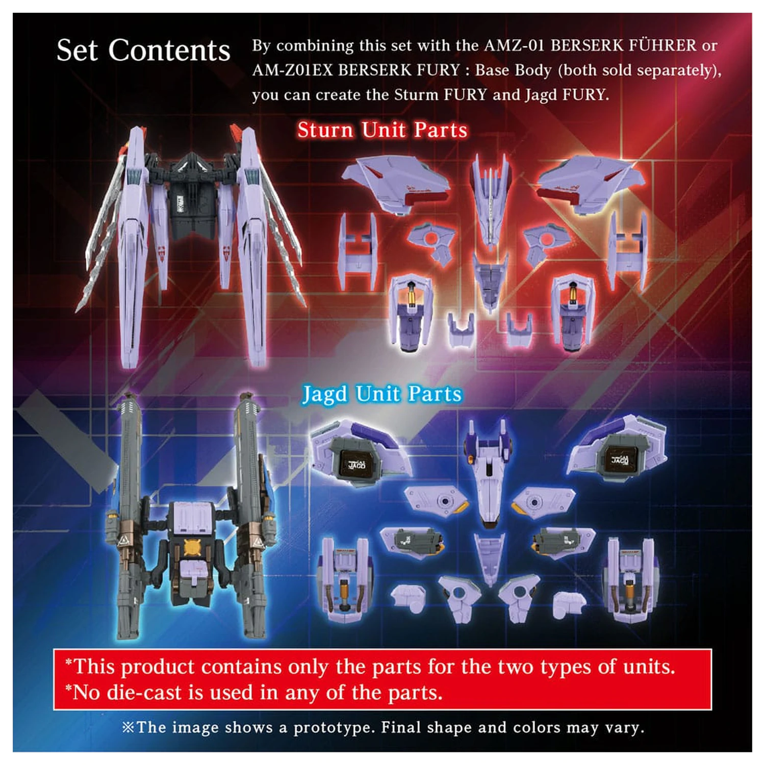 Zoids zestaw akcesoriów do modelu AM-Z01CP Berserk Fury Sturm & Jagd Unit zdjęcie produktu