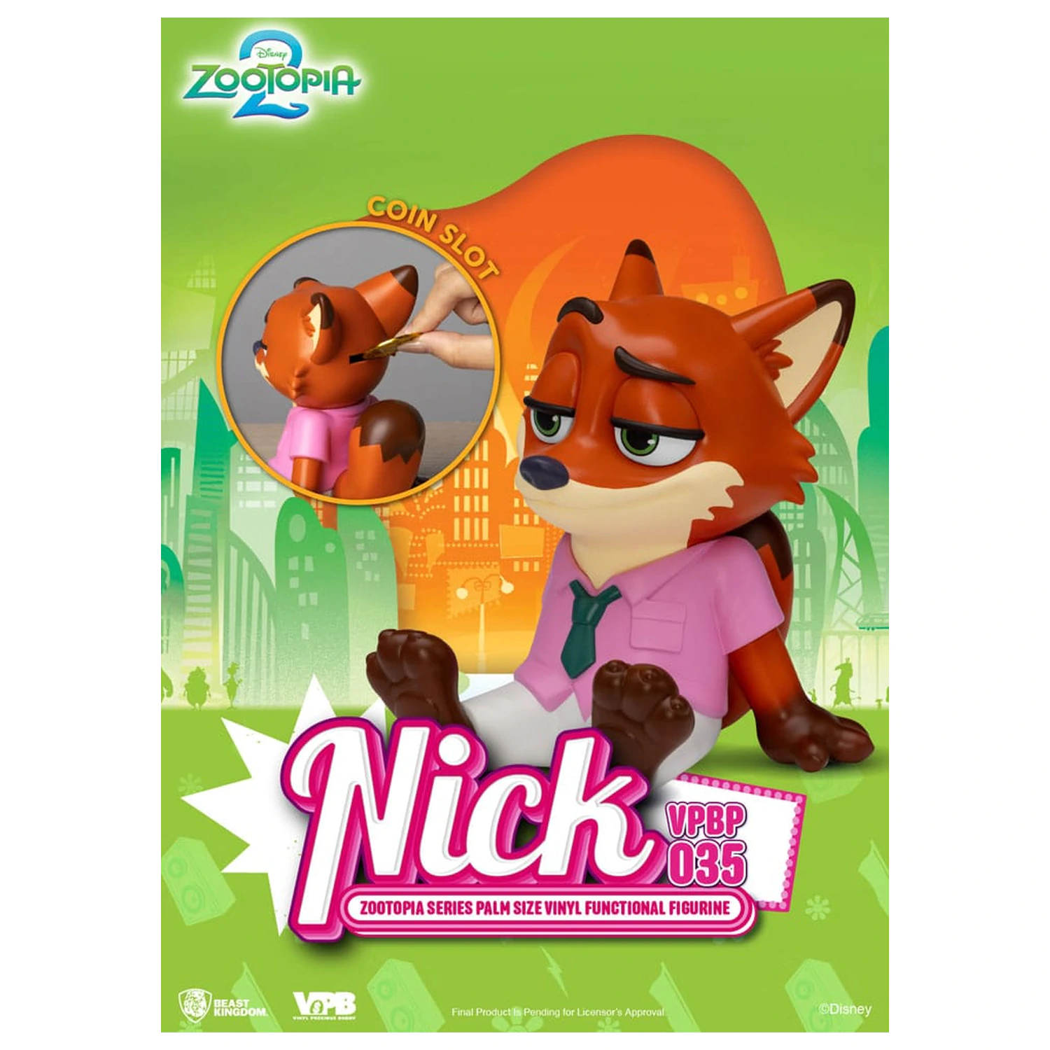 Zootopia Nick Świnka Skarbonka Winyl Bank 15 cm zdjęcie produktu