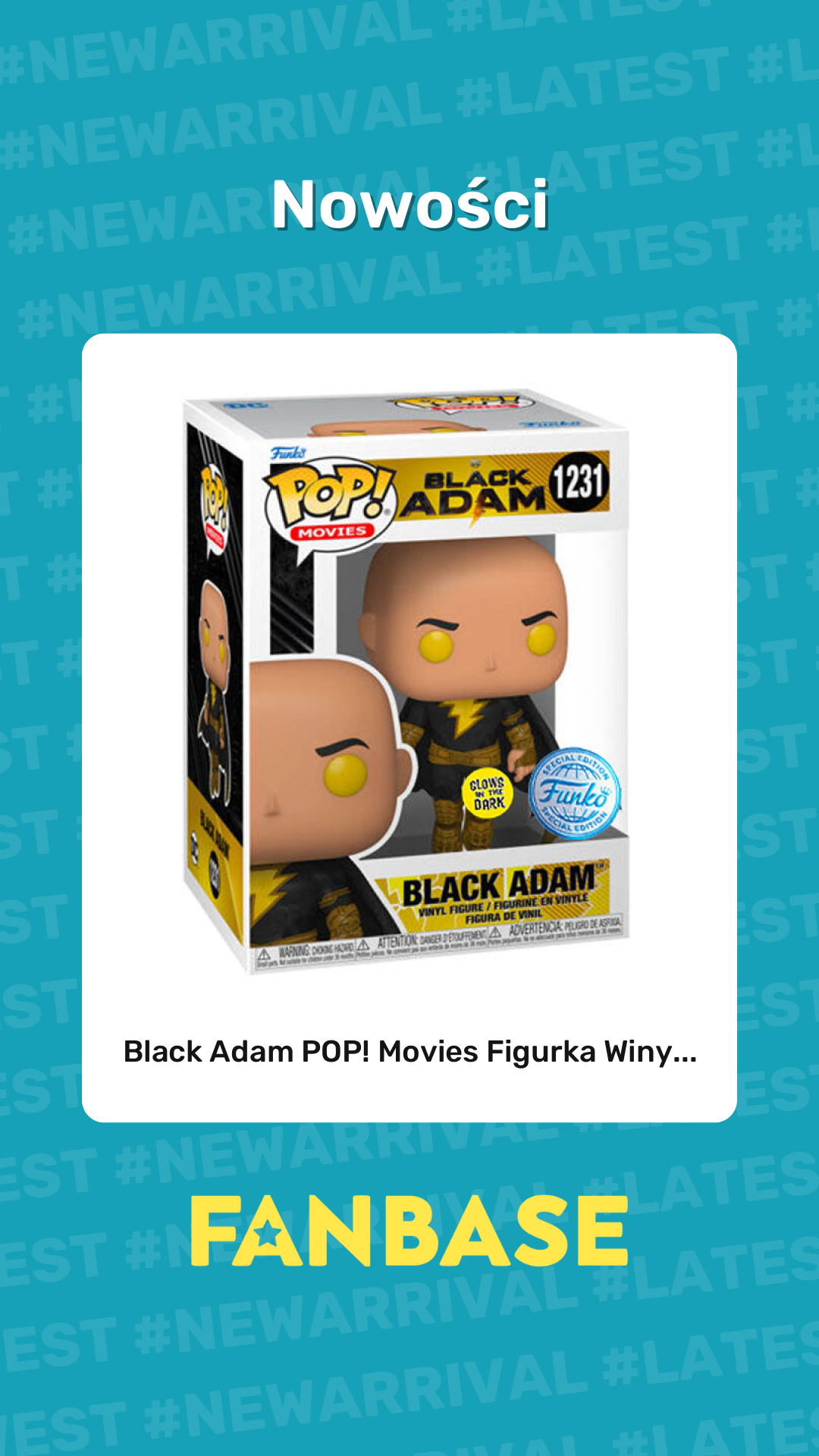 Najnowsze produkt: Black Adam POP! Movies Figurka Winy...