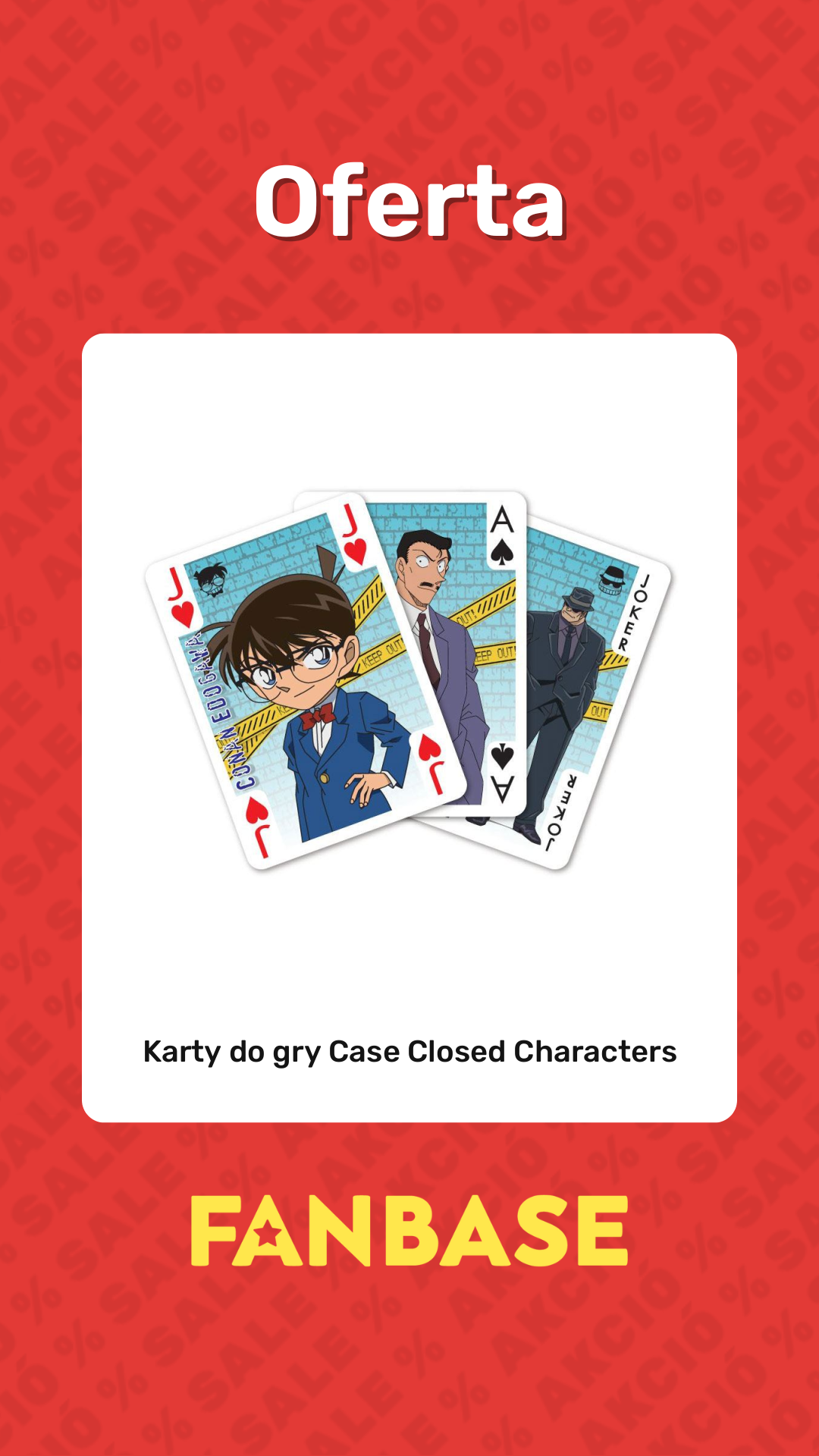 Promocja: Karty do gry Case Closed Characters
