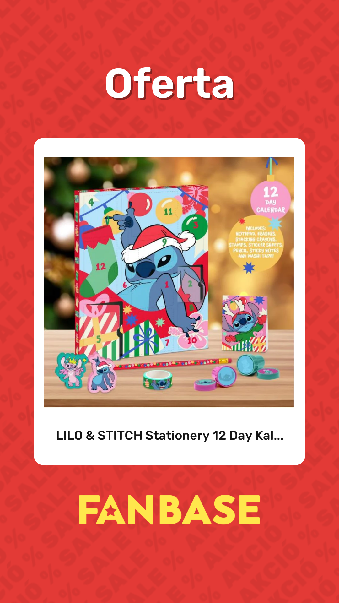 Promocja: LILO & STITCH Stationery 12 Day Kal...