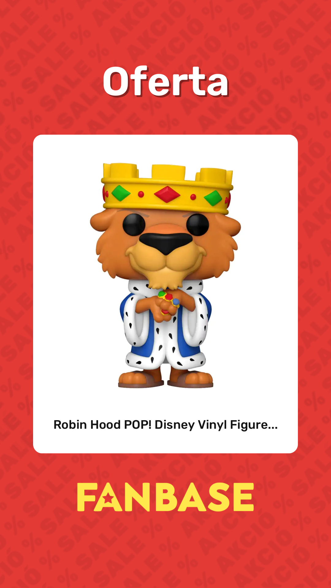 Promocja: Robin Hood POP! Disney Vinyl Figure...