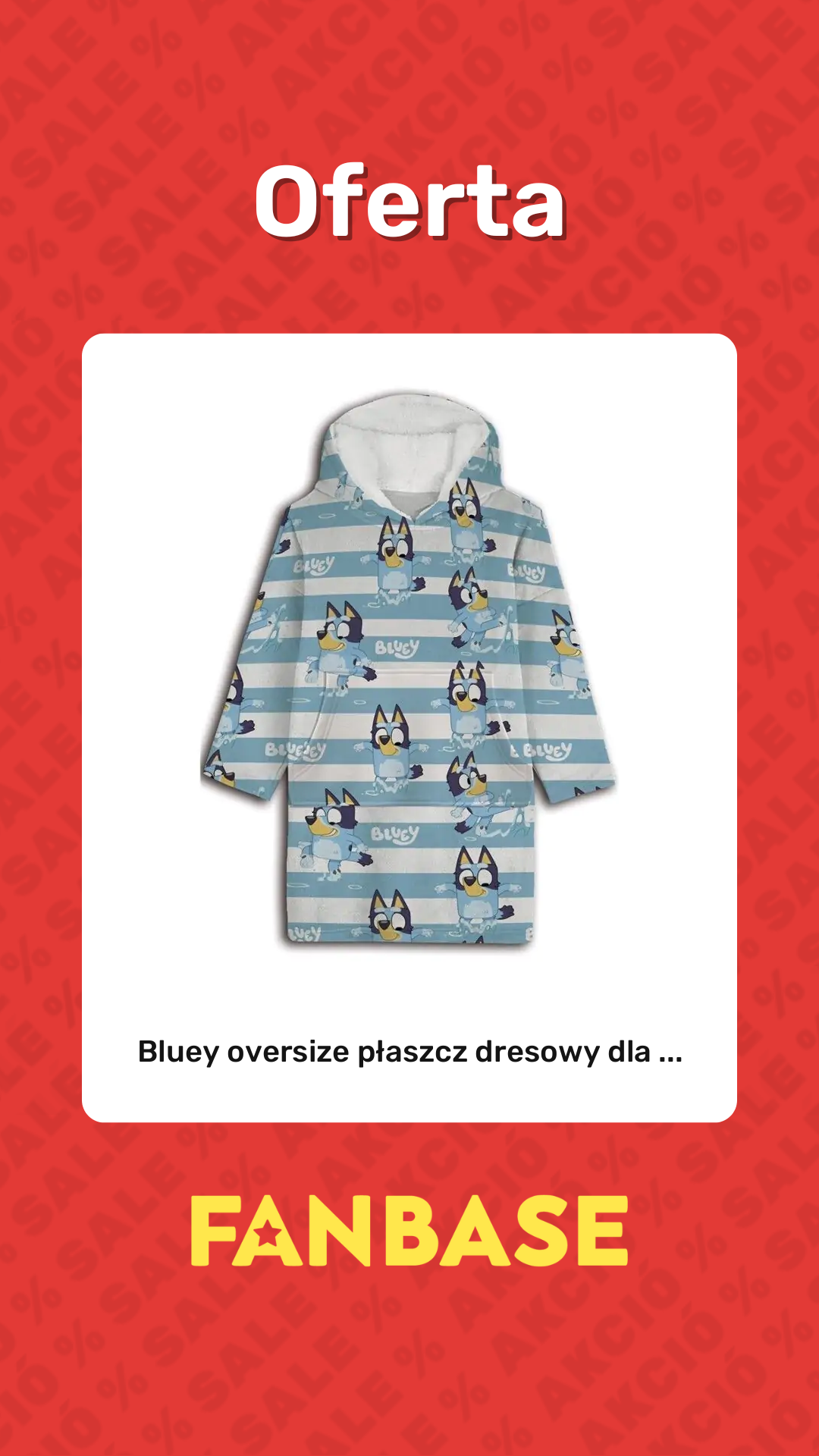 Promocja: Bluey oversize płaszcz dresowy dla ...