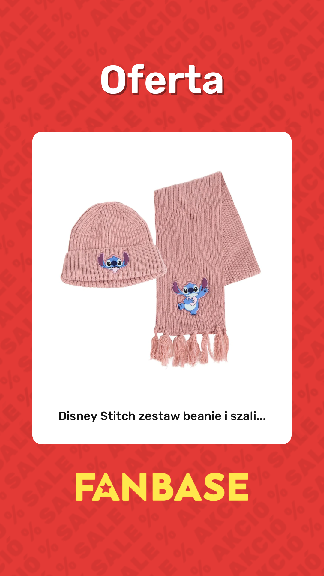 Promocja: Disney Stitch zestaw beanie i szali...