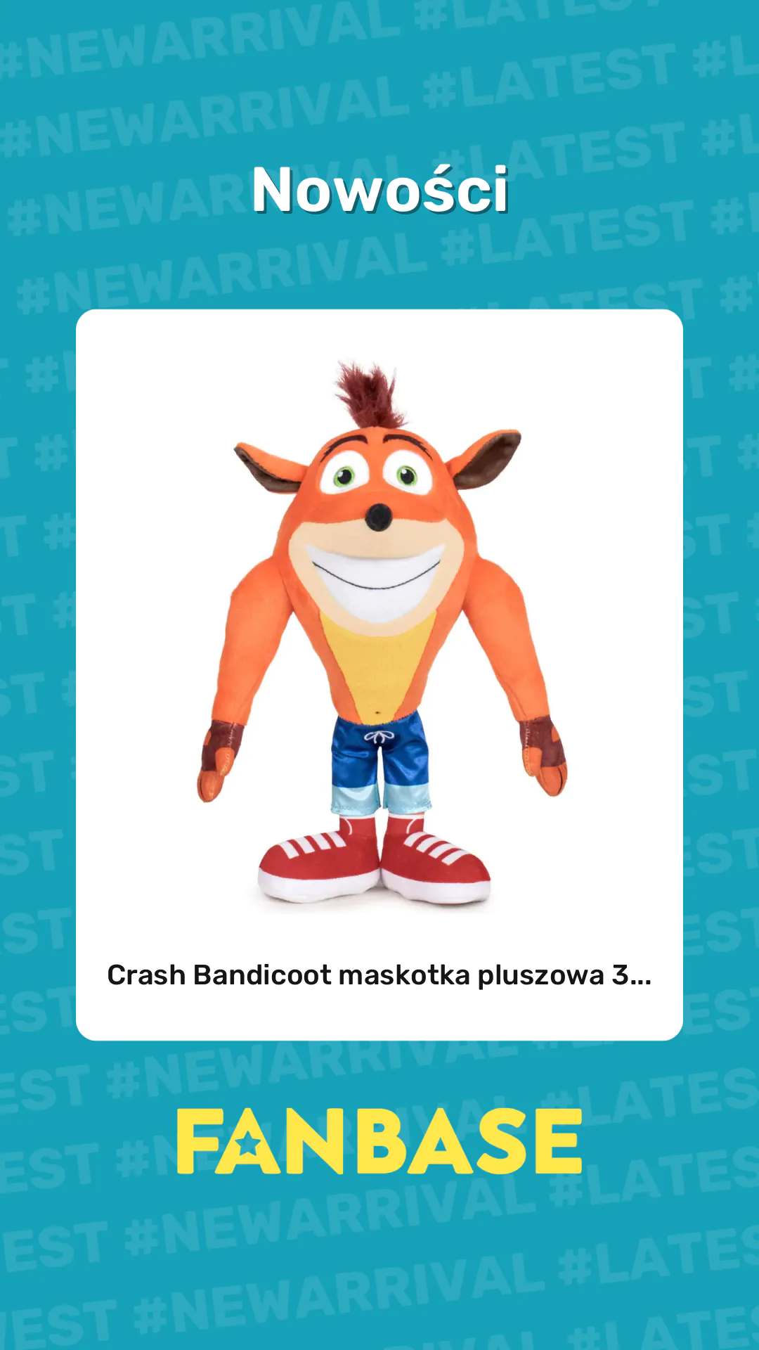 Najnowsze produkt: Crash Bandicoot maskotka pluszowa 3...