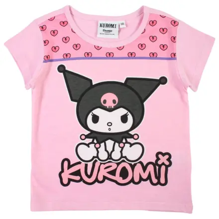 Hello Kitty Kuromi jasnoróżowy dziecięcy T-Shirt Top z krótkim rękawem zdjęcie produktu