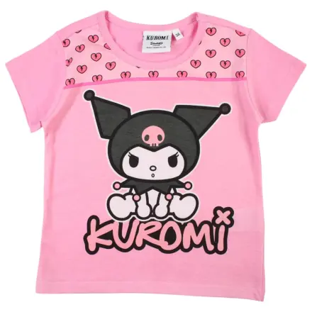 Hello Kitty Kuromi Różowy dziecięcy T-shirt z krótkim rękawem, top zdjęcie produktu