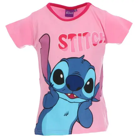 Stitch Surprised Light Pink Dziecięca koszulka z krótkim rękawem, Top zdjęcie produktu