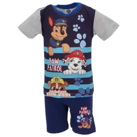 Paw Patrol Happy Stripes Grey krótkie piżamy dziecięce zdjęcie produktu
