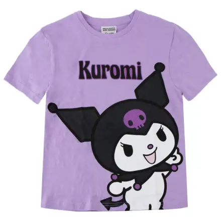 Hello Kitty Kuromi Purple dziecięca koszulka z krótkim rękawem, top zdjęcie produktu
