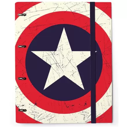 Segregator czteropierścieniowy Captain America Marvel z gumką zdjęcie produktu