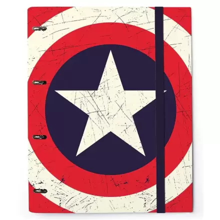 Segregator Captain America Marvel czteropierścieniowy z gumką, wypełniony zdjęcie produktu