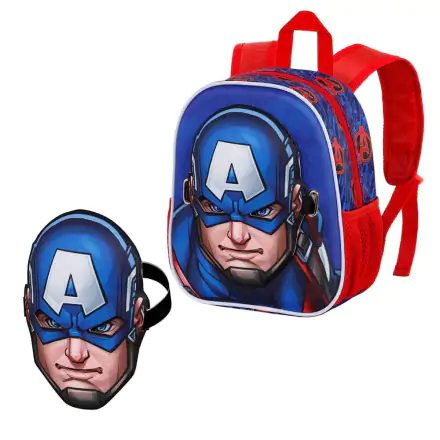 Marvel Captain America Pixel plecak + maska 27 cm termékfotója