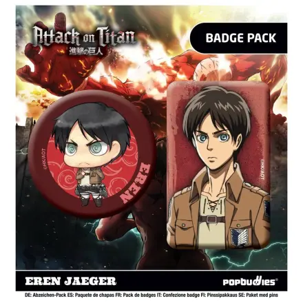 Attack on Titan Badges 2-pak Eren Jaeger zdjęcie produktu