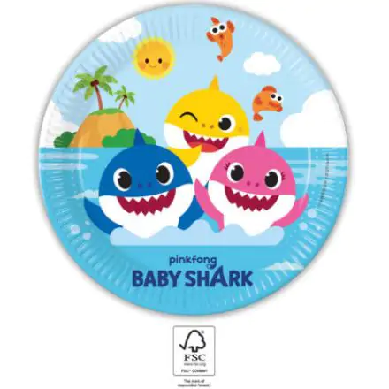 Baby Shark Next Generation Paper Plates 8 sztuk 23 cm FSC zdjęcie produktu