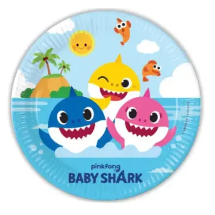 Baby Shark Next Generation Paper Plates 8 sztuk 23 cm FSC zdjęcie produktu