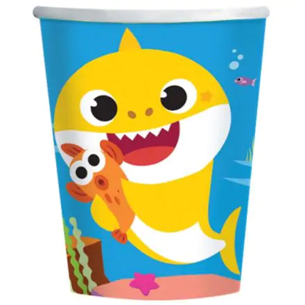 Baby Shark papierowe kubki 8 sztuk 250 ml zdjęcie produktu