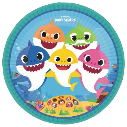 Baby Shark Papierowe Talerzyki 8 szt. 23 cm zdjęcie produktu