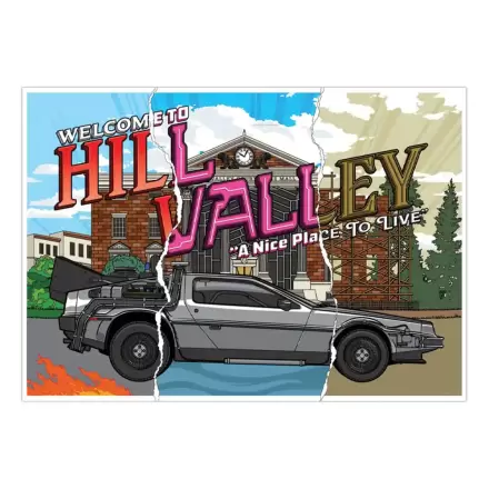 Powrót do Przyszłości Art Print Hill Valley 40. Rocznica Edycja Limitowana 42 x 30 cm zdjęcie produktu