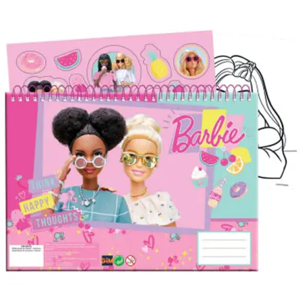 Barbie Happy Thoughts A/4 Spiralny Szkicownik 40 Arkuszy z Naklejkami zdjęcie produktu