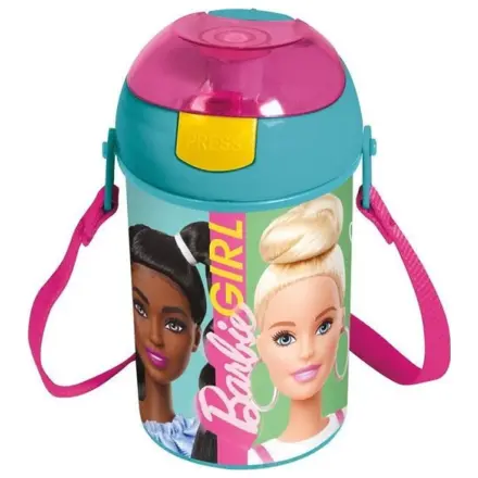 Barbie Happy Thoughts plastikowa butelka ze słomką z haczykiem 450 ml zdjęcie produktu