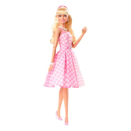 Lalka Barbie z filmu Barbie w różowej sukience w kratkę gingham [USZKODZONE OPAKOWANIE] termékfotója