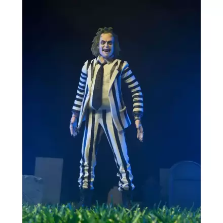 Beetlejuice 1988 Figurka Akcji Beetlejuice Czarno-Biały Garnitur w Paski 18 cm termékfotója