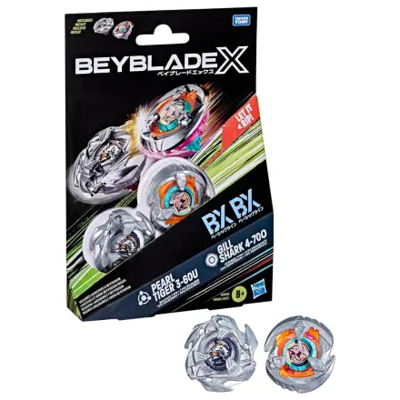 Beyblade X Gill Shark 4-70O i Pearl Tiger 3-60U Podwójne Opakowanie zdjęcie produktu