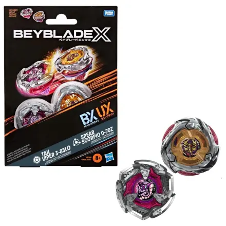 Beyblade X Tail Viper 3-85LO i Spear Scorpio 0-70Z zdjęcie produktu