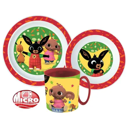 Bing Happy Bunny zestaw naczyń, zestaw Micro Plastic z kubkiem zdjęcie produktu